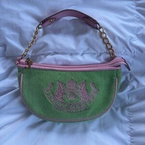 Juicy Couture inspired Pink and Green Shoulder Bag